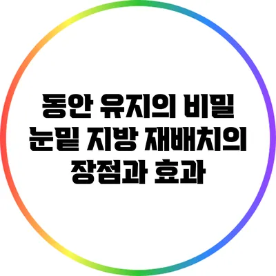 동안 유지의 비밀: 눈밑 지방 재배치의 장점과 효과