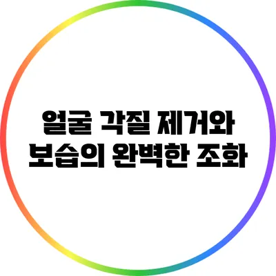 얼굴 각질 제거와 보습의 완벽한 조화