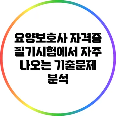 요양보호사 자격증 필기시험에서 자주 나오는 기출문제 분석