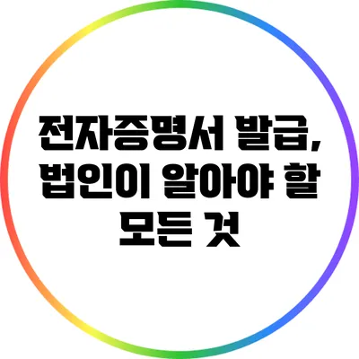 전자증명서 발급, 법인이 알아야 할 모든 것
