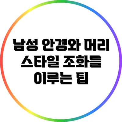 남성 안경와 머리 스타일: 조화를 이루는 팁