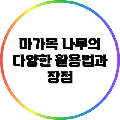 마가목 나무의 다양한 활용법과 장점