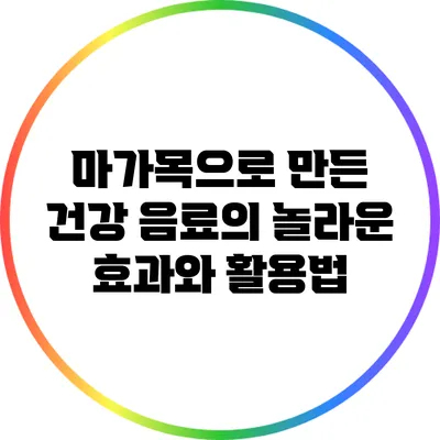 마가목으로 만든 건강 음료의 놀라운 효과와 활용법