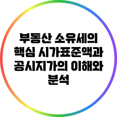 부동산 소유세의 핵심: 시가표준액과 공시지가의 이해와 분석