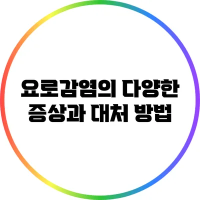 요로감염의 다양한 증상과 대처 방법
