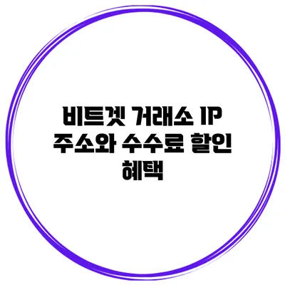 비트겟 거래소 IP 주소와 수수료 할인 혜택