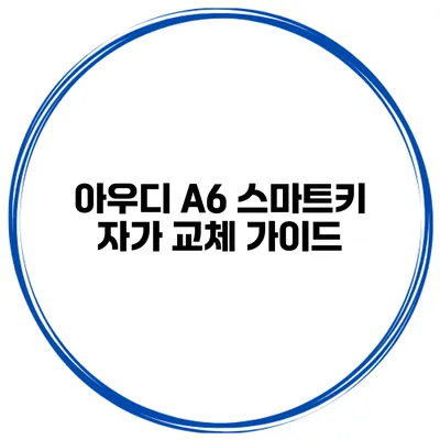 아우디 A6 스마트키 자가 교체 가이드